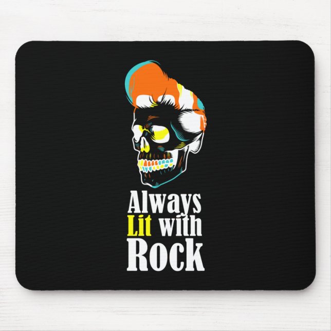 Mousepad Sempre aceso com rock (Frente)