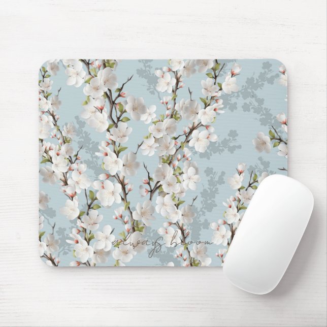 Mousepad Sempre florescer texto editável (Com mouse)