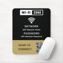 Senha de Rede de Código QR de Wifi Elegante Simple