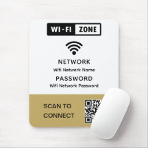 Senha de Rede de Código QR de Wifi Elegante Simple