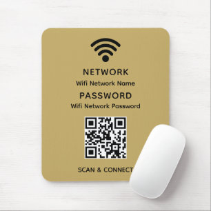 Mousepad Senha de Rede de Código QR de Wifi Simples e Elega