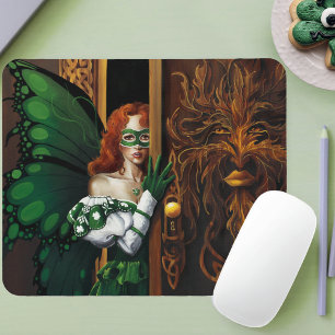 Mousepad Senha Secreta da Fada Céltica Verde Mística Irland
