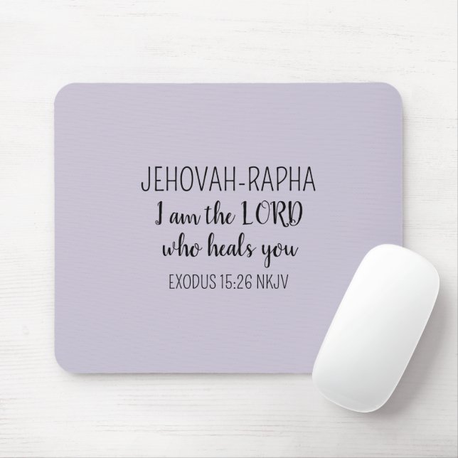Mousepad Senhor Quem Cura Lilás Simples Cristão (Com mouse)