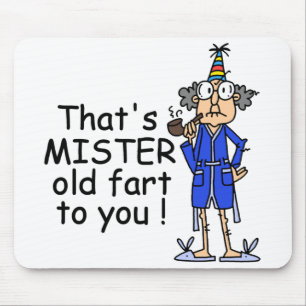 Mousepad Senhor Velho Fart Aniversário Humor
