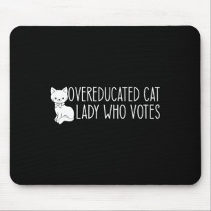 Mousepad Senhora de Gato com Sobreeducação