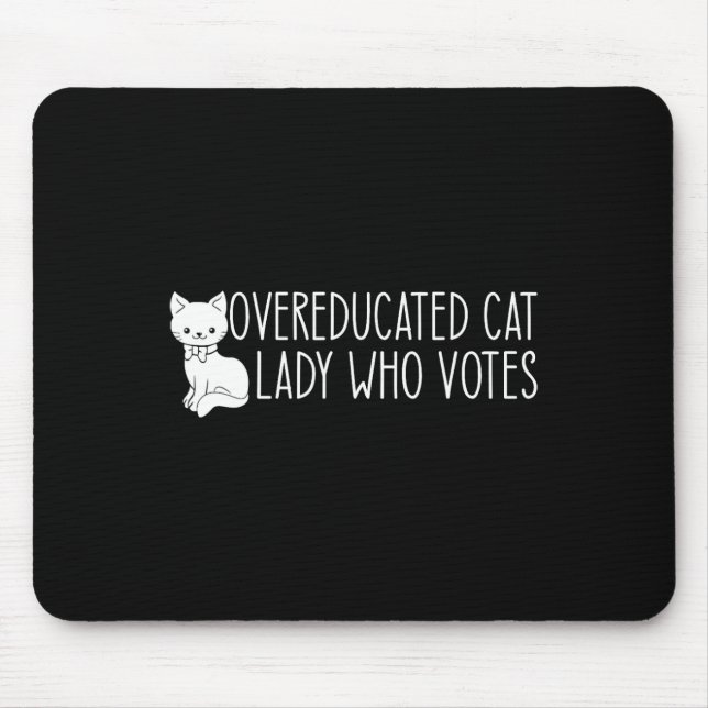 Mousepad Senhora de Gato com Sobreeducação (Frente)