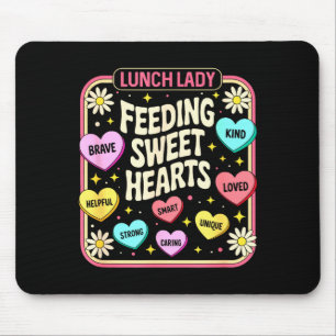 Mousepad senhora do almoço valentines retrô cafeteria fofaS