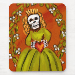 Mousepad Senhora do Esqueleto com Coração