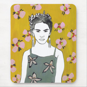 Mousepad Senhora do Flor Rosa - Amarela