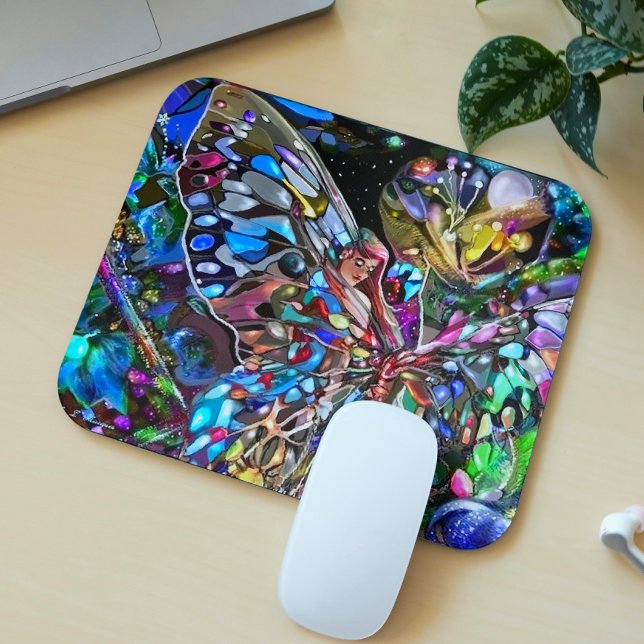 Mousepad Senhora e Borboleta (Criador carregado)