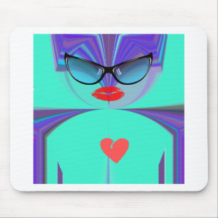 Mousepad Senhora Elegante Retrato: Uma Trabalho de arte Col