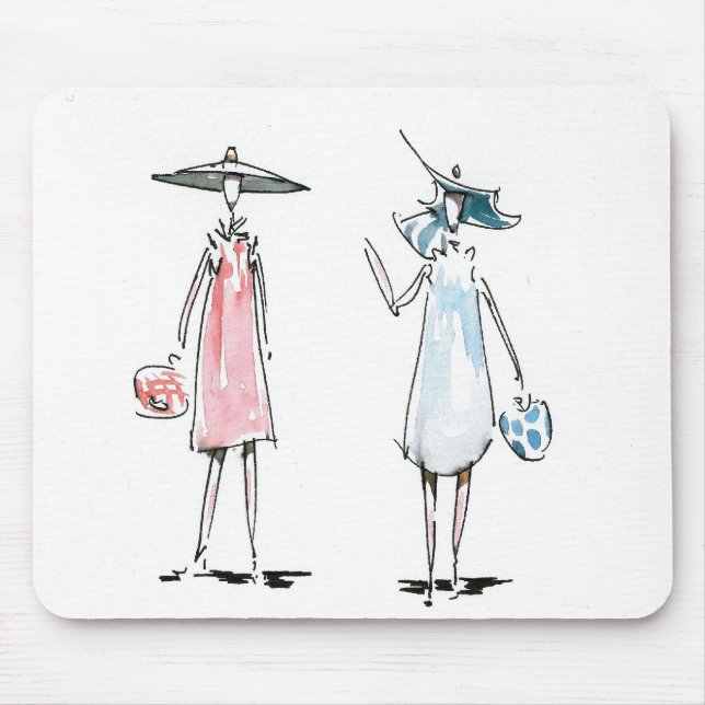 Mousepad Senhora fora a almoçar tapete do rato (Frente)