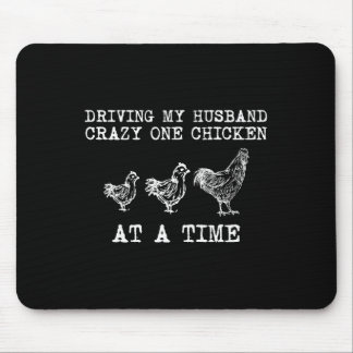 Mousepad Senhora Frango Louco Frango Engraçado Pequeno_1