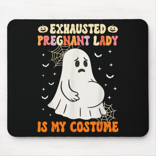 Mousepad Senhora Grávida Exausta É Minha Figurinha Hallowee (Frente)