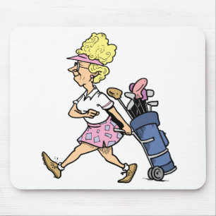 Mousepad Senhora Jogador de golfe Camiseta e presentes
