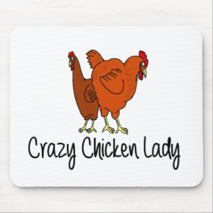Mousepad Senhora louca da galinha