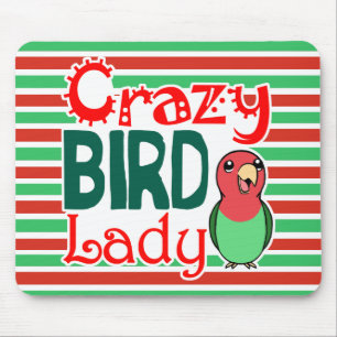 Mousepad Senhora louca do pássaro