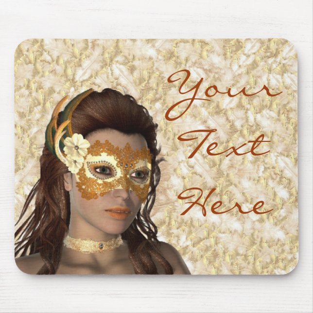 Mousepad Senhora mascarada legante (Frente)