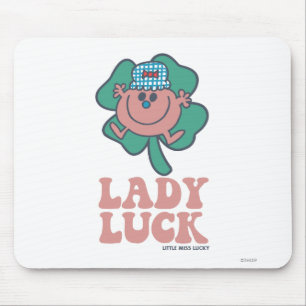 Mousepad Senhora pequena Sorte da senhorita Afortunado  