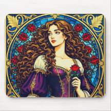senhora renascentista com rosa