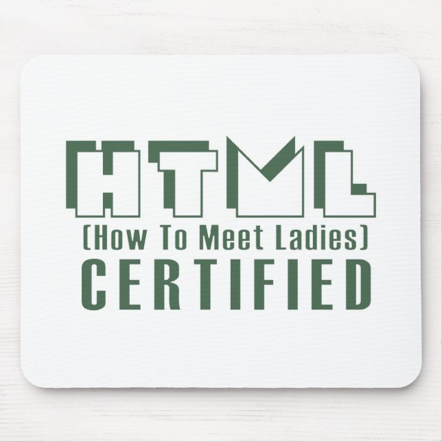 Mousepad Senhoras certificadas HTML (Frente)