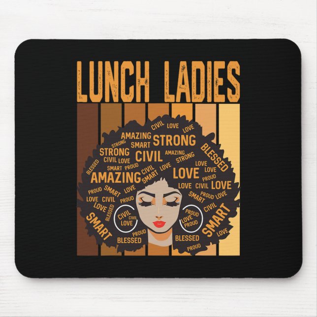 Mousepad Senhoras do Almoço Poderoso Mês da História Negra  (Frente)