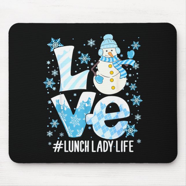 Mousepad Senhorita Almoço de Inverno Ama Boneco de Neve Sen (Frente)