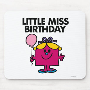 Mousepad Senhorita pequena Aniversário Com Cor-de-rosa