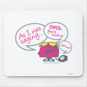 Mousepad Senhorita pequena Chatterbox & telefone