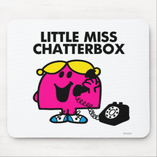 Mousepad Senhorita pequena Chatterbox & telefone preto