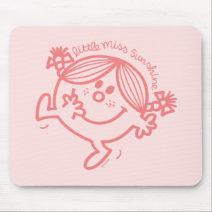 Mousepad Senhorita pequena colorida coral Luz do sol