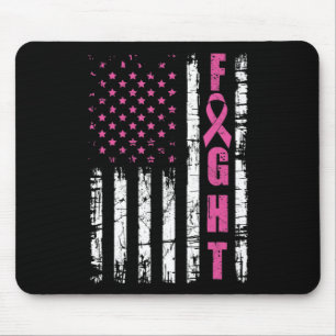 Mousepad Sensibilização do Cancer Americano Bandeira Lutar