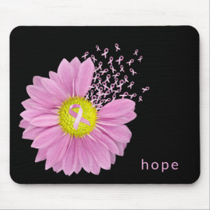 Mousepad Sensibilização do Cancer da Fita Rosa com Daisy