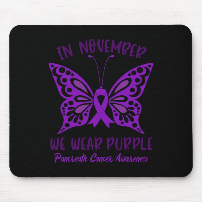 Mousepad Sensibilização Do câncer de pâncreas Em Novembro V (Frente)