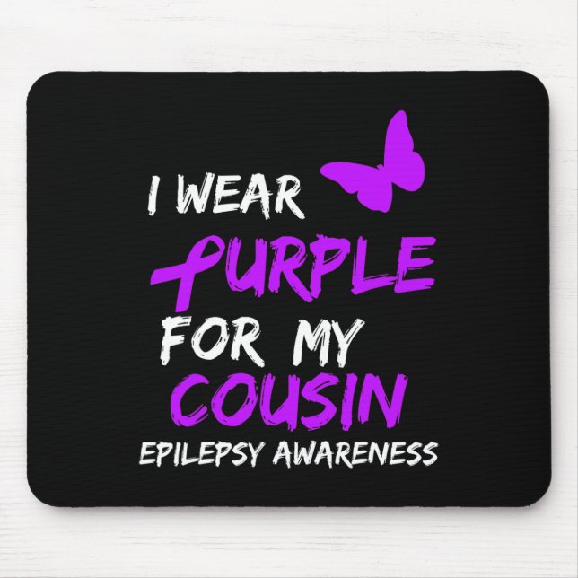 Mousepad Sensibilização Epilepsia Eu Visto Roxo Para Minha  (Frente)