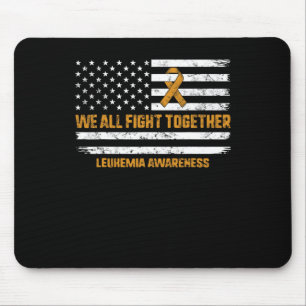 Mousepad Sensibilização Laranja Fita Usa Bandeira Guerreira