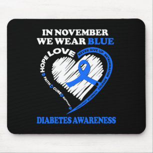 Mousepad Sensibilização para a diabetes em novembro Vestimo
