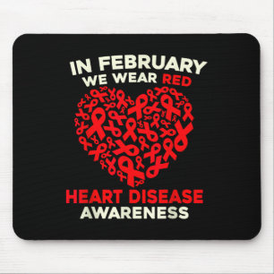 Mousepad Sensibilização Para A Doença Cardíaca Envermelhada