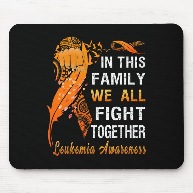 Mousepad Sensibilização Para A Efeito Laranja Nesta Família (Frente)