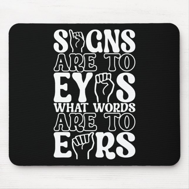 Mousepad Sensibilização para a linguagem gestual 12 (Frente)