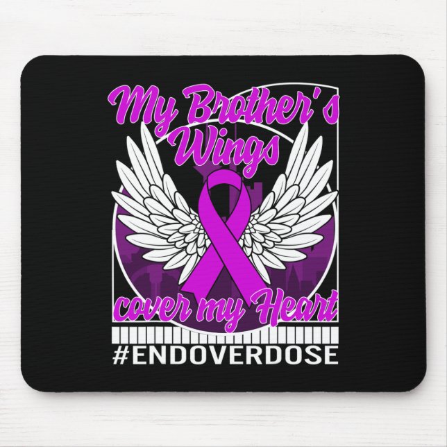 Mousepad Sensibilização para a overdose de fármacos Cobrir  (Frente)