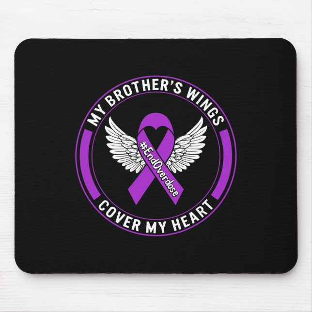 Mousepad Sensibilização para a overdose de fármacos Cobrir  (Frente)
