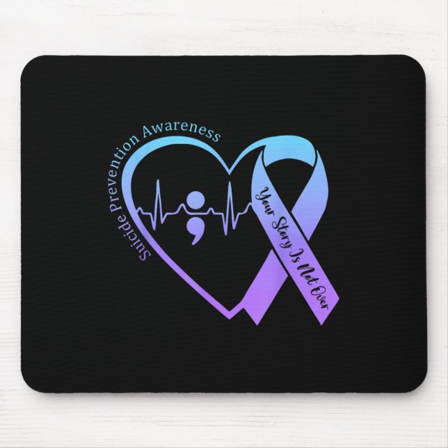 Mousepad Sensibilização para a Prevenção do Suicídio Mês Te (Frente)