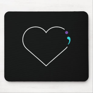 Mousepad Sensibilização para a Saúde Mental do Semicolon