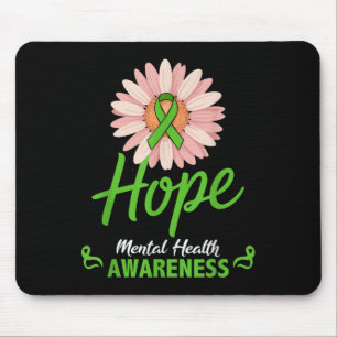 Mousepad Sensibilização para a saúde mental Fita Verde de G