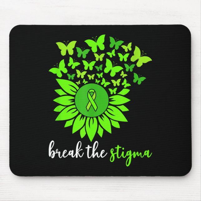Mousepad Sensibilização Para A Saúde Mental Quebra A Borbol (Frente)