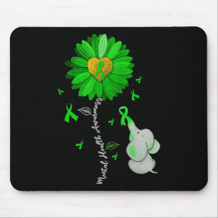 Mousepad Sensibilização para a saúde mental Sunflower Green