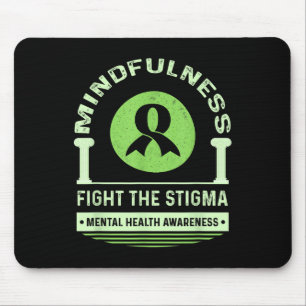 Mousepad Sensibilização Para A Saúde Mental Verde Mês Luta 