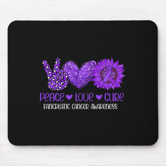 Mousepad Sensibilização para o Câncer de pâncreas do Amor d (Frente)