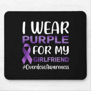 Mousepad Sensibilização Para Sobredosagem Eu Visto Roxo Par